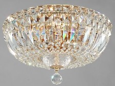 Antikes Gold Glamour Klassisch Kristall Deckenlampe Deckenleuchte IP20