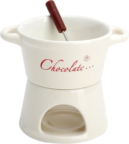 Schokofondue set keramik 300ml - schokofondue,