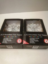 2x The Benross Christmas Workshop Batterienbetrieben LED Schneeflocke Weihnachts