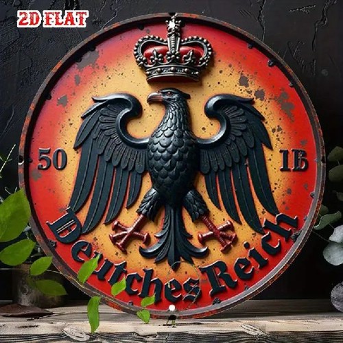 Blechschild rund deutsches - blechschild,