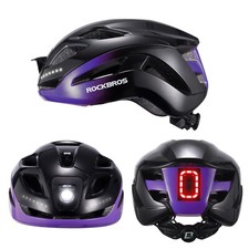 ROCKBROS Fahrradhelm Radhelm mit Sicherheitswarn Licht Schutzhelm 57-61cm CE