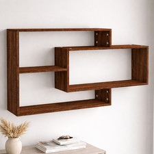 Wandregal Braun Eiche Optik