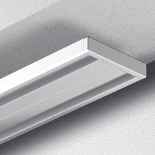 GARDUNA Gardinenschiene Vorhangschiene Aluminium weiß 2 / 1-läufig
