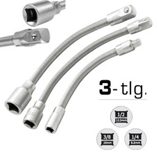 3x Flexible Verlängerung Biegsame Stecknuss Adapter 1/4"  3/8"  1/2" Antrieb
