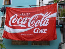 Coca-Cola Coke Fahne Banner  3 m x 1,9 m  Flagge rot Frankreich