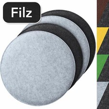 4er Set Grau Stuhlkissen