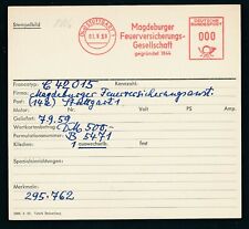 S1006) Francotyp AFS Stammkarte 1959 Stuttgart Magdeburger Feuerversicherung