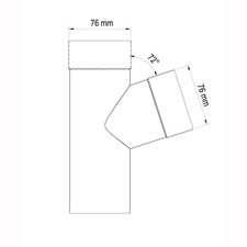 Titanzink Fallrohrabzweig 72°