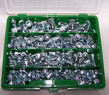 Sortimentkoffer mit 290 Blindnietmuttern Stahl Senkkopf gerändelt M4 bis M8