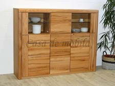Massivholz highboard 6türig - massivholz,
