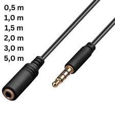 0,5m bis 5m 4 pol Audio 3,5mm Klinken Verlängerungs Kabel für Apple iPad iPhone