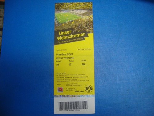 Ticket bvb dortmund - 16/17,