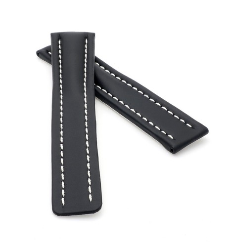 Leder uhrenarmband schwarz - leder,