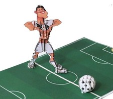 ⚽ 3D Pop Up Karte Geburtstag Fußball Tor WM EM UEFA Champions League 