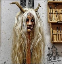 Maske handgeschnitzt Fasnacht Krampus Holz Kunst Sebastian Eder