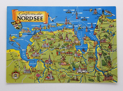 Postkarte landkarte - postkarte, ak