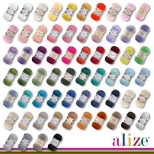 Alize 5 x 100 g Diva Wolle Garn Silk-Effekt Weich Häkeln Stricken 64 Farben
