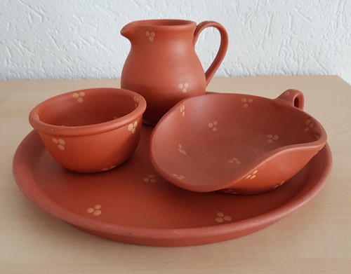 Ton geschirr kuchen teller mit - kuchen,