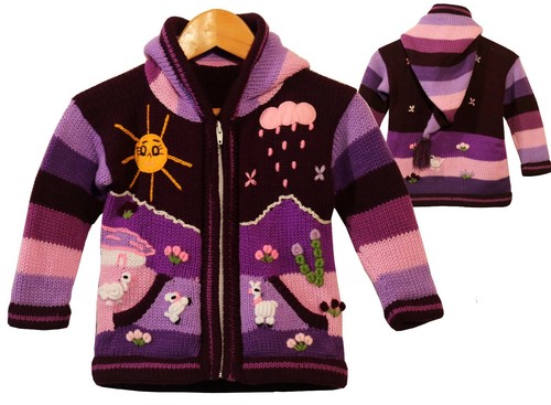 Peru strickjacke lila rosa - peru,