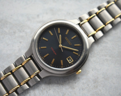 Seiko titanium date herren - titanium,