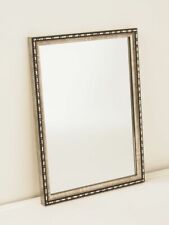 Wandspiegel Spiegel Holzrahmen Bad Flur silber schwarz 23,5 x 32 cm