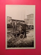 Alt Foto Vintage antik Mann mit Schweißgerät man welding machine nice old Photo