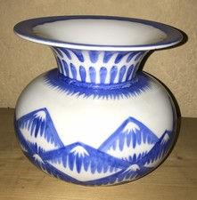 Porzellan Blumenvase GP blau weiss