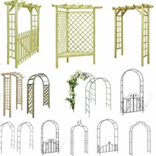 Rosenbogen Torbogen Gartenbogen Rankhilfe Spalier Rankgitter Holz Metall Bogen