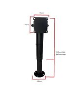 SPACEPOLE für KASSENSYSTEME  MONITORHALTERUNG VESA 75 x 75 Schwarz 440 mm