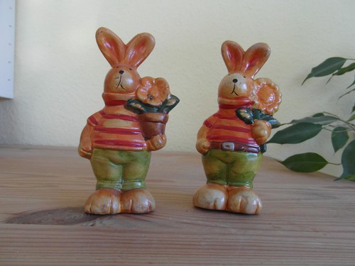 Osterhasen figuren keramik - osterhasen, 2