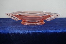 Antike florale Glas Schale Obstschale Gebäckschale Jugendstil Art deco Rosalin