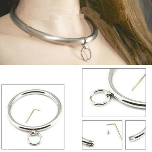 Stahl-Halsband-Sklavin-Choker-