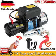 Elektrische Seilwinde Synthetik 12V 6123KG 13500lbs Offroadwinde Motorwinde DE