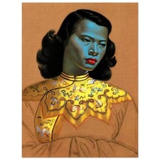 Vladimir Tretchikoff, The Chinese Girl, Green Lady, Reproduktion Retro Print