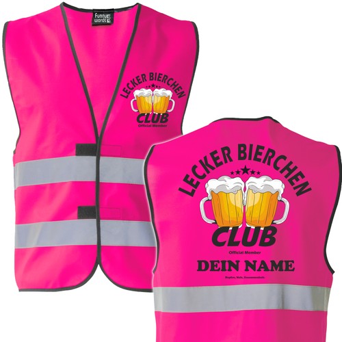 Lecker bierchen club warnweste - bierchen,