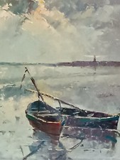 Faszinierende Seelandschaft von Horst Miesler (Listed)- Ölgemälde auf Leinwand! 