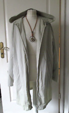 cape mantel A-linie hängerchen 42 L Trenchcoat beige creme große kapuze FABIANI
