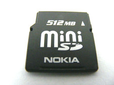 512MB Mini SD Card ( 512 MB MiniSD Karte ) NOKIA gebraucht 