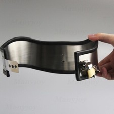 Metall Kragen Halsband Choker Hals Manschette Abschließbar Bondage Restraint SM