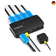 4K HDMI KVM Switch 4 Port USB Tastatur Maus Drucker Scanner