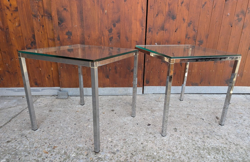 Chrom tisch vintage couchtisch - tisch,