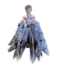 Vintage Ekosta Porzellan Serviettenhalter, 1950er Jahre, mit feinen Details.