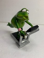 Goldbach Figur XL  Frosch auf Laufband 16/18/8 cm * gebraucht * siehe Bilder