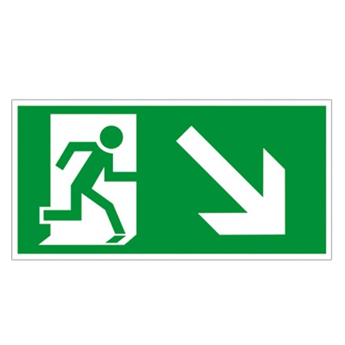 Rettungsweg schild rechts - rettungsweg,
