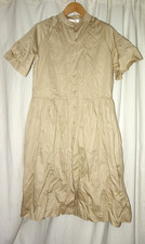 JOSEPH JANARD Beigefarbenes Kleid aus Baumwollsatin durchgeknöpft 36/38 neu