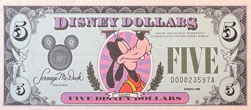 Usa disney dollars - usa, 5
