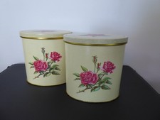 2 Original alte Tchibo Kaffee Dose Rosen oval Kaffeedose Blechdose Vintage retro