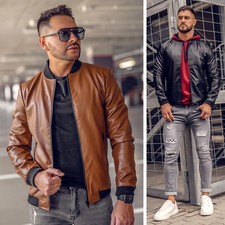 Kunstlederjacke bomberjacke - kunstlederjacke,