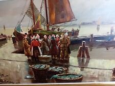 Ölgemälde "Heimkehrende Fischer" Signiert  J. Winter