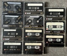 11 Leerkassetten bespielt beschriftet BASF Chrome Super II chromdioxid Typ II